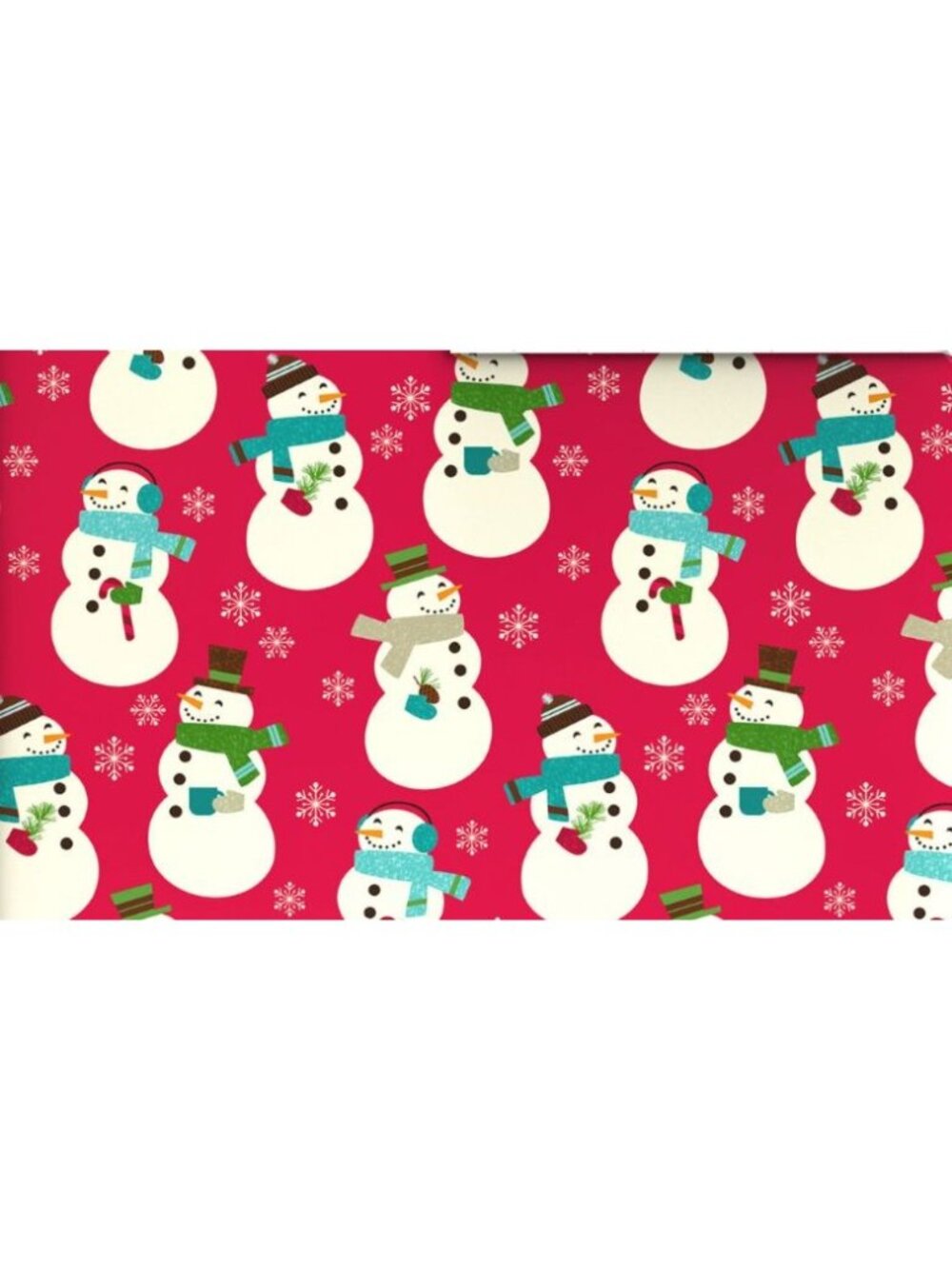 Hallmark Christmas Wrapping Paper Snowman on Red 90 sq ft Jumbo Roll Holiday